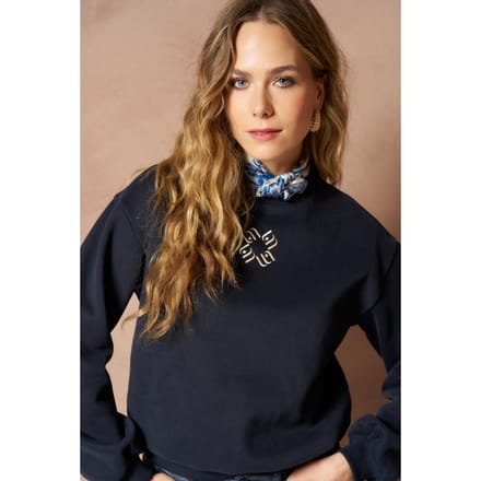 Lofty Manner Trui Sweater Imina Baxis Relaxed Ri17 2 Dark Blue Dames Maat - XS