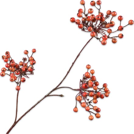 Silk-ka - Kunstbloem - bessentak - oranje - H96 cm