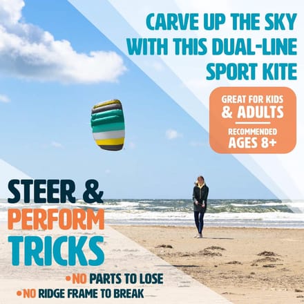 Matrasvlieger - Strandvlieger - Buiten spelen - Stokloos ontwerp - 51 inch - Aqua