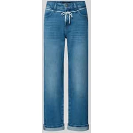 Straight fit Jeans met gefixeerde zooms