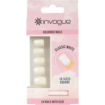 Invogue Classic White Nails 1 st