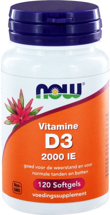 NOW Vitamine D3 2000IE 120 Softgels