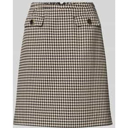 Knielange rok met viscose en paspelzakken