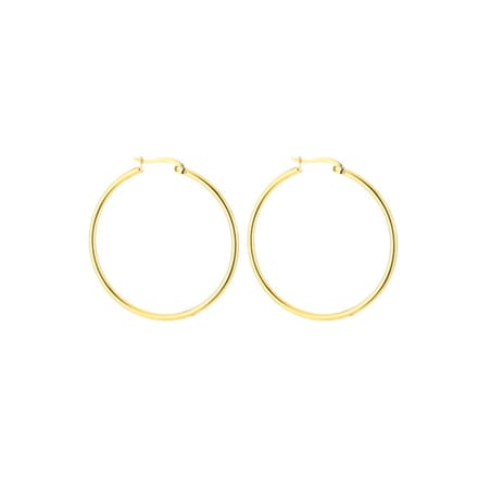 Bijoutheek Oorringen (40mm x 2mm) Gold