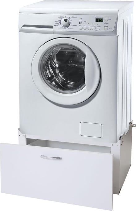 Wasmachine sokkel - verhoger - 33 cm met lade - wit