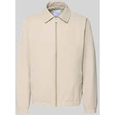 Regular fit jack met platte kraag