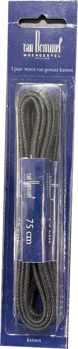 Originele Van Bommel veters Zwart 75cm - Plat - 2 paar