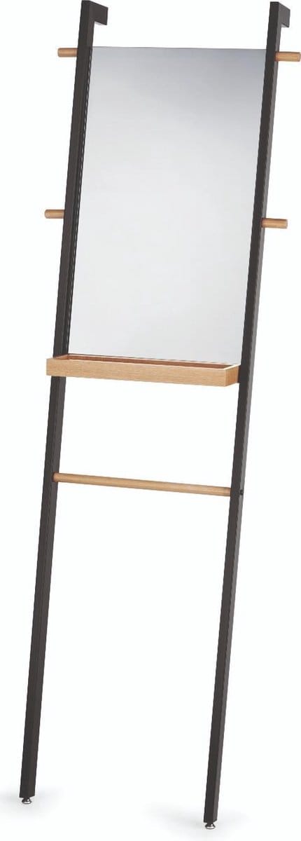Oak Spiegel Staand - Zwart - Kela