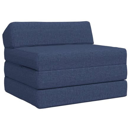 vidaXL - Vouwbare - Sofa - Bed - Blauw - 200 - x - 70 - x - 10 - cm - Stof