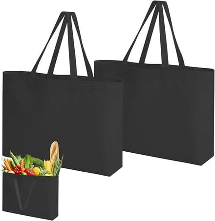 Herbruikbare katoenen boodschappentas - 2 stuks - 45x35x8 cm