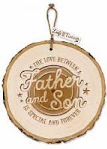 Boomschijf - Woondecoratie - Wandbord - Father&Son - Vaderdag