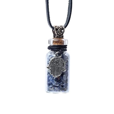 yogi & yogini - Geschenkflesje - koord - lapis lazuli - khamsa