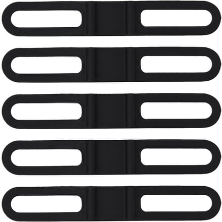 Ensemble de 5 pièces Sangle Fixe en Silicone Polyvalente pour Vélo Cyclisme Support de Fixation pour Lampe de Poche black
