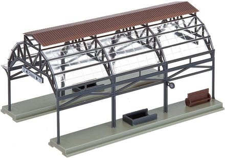 Station Hal - Modelbouw Station - Modelspoorbaan Uitbreiding - Geschikt voor Dubbelspoor - 13.9 x 5.3 x 27.9 cm - Multicolor