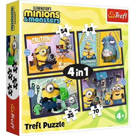 Puzzel 4 in 1 The Minions 3 12-15-20-24 stuks