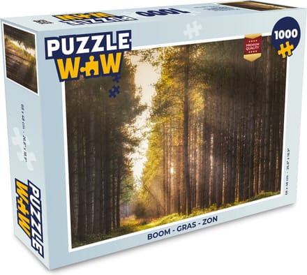 Puzzel Boom - Gras - Zon - Legpuzzel - Puzzel 1000 stukjes volwassenen
