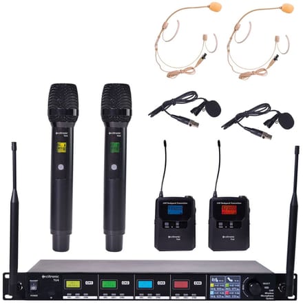Citronic TU4-C microfoonsysteem met 2x hand en 2x headset microfoon