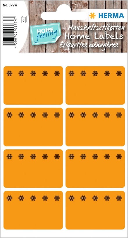 Etiket herma 3774 26x40mm diepvries oranje 48st | 10 stuks
