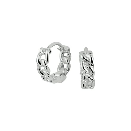Zilver Gerhodineerd Klapoorringen 1332676