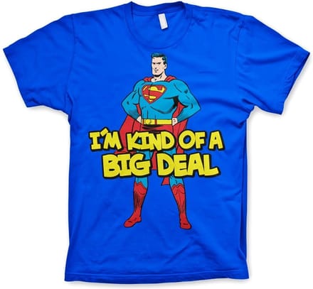 DC Comics Superman Heren Tshirt -S- I'm Kind Of A Big Deal Blauw