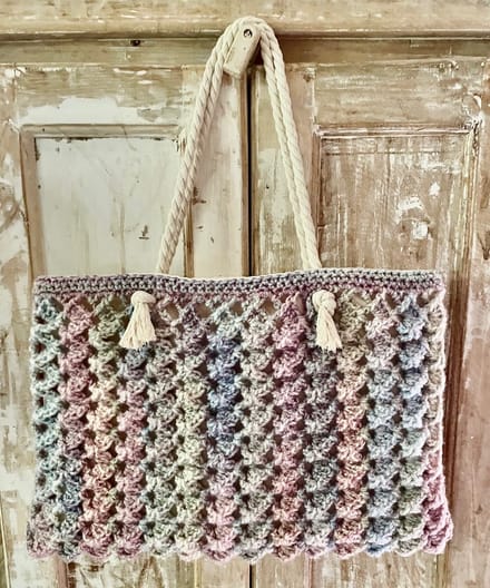 HAAKPAKKET TAS 'ANTIQUE PASTEL' CANVAS.