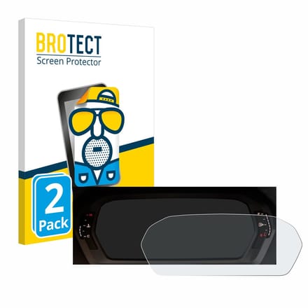 BROTECT - Screenprotector voor Audi A3 2023 Virtual cockpit - Folie Beschermfolie matte 2 Stuks
