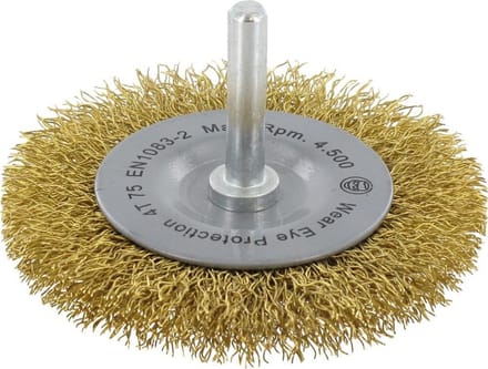 Ivana Stiftborstel Gegolfd Messingdraad Met Schacht 6mm 75x0.30mmx10mm