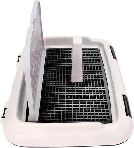 Hondentoilet - Plasbak Puppy - Zindelijkheidstraining Hond - Simuleert Muur - 46 cm - Zwart