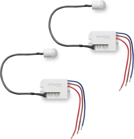 Set van 2 Inbouwbewegingsmelders Buiten IP65 | 360° Infrarood Sensor met Schemersensor