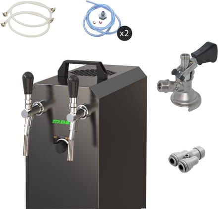 Complete set - Biertap - STREAM 50/K - 2-lijns, tot 55 liter/uur - met Fustkoppeling Type M - Beertender, Thuistap, Bierkoeler