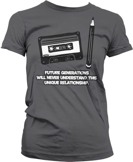 Hybris Unique Relationship Girly T-shirt voor dames, donkergrijs