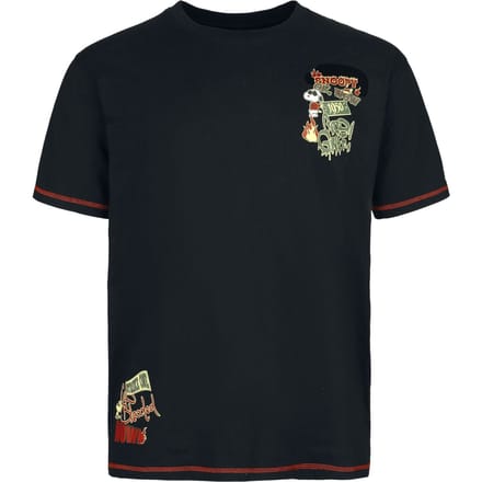 Peanuts T-shirt - Cool Blooded - S tot M - voor Mannen - zwart