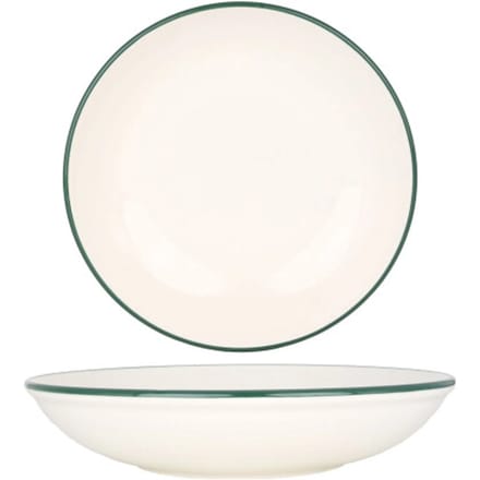 Rinart Diepbord - Green Edge - Porselein - 20 cm (650cc) - set van 6