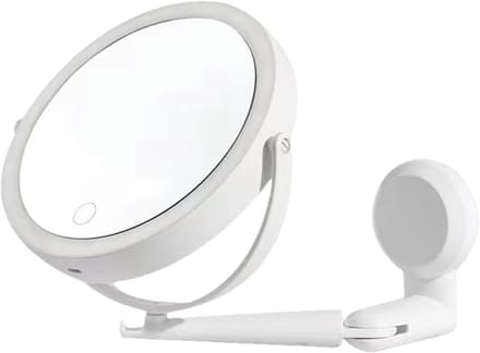 Verlichte Make-upspiegel - Vergrote Spiegel - Perfecte Make-up - 3 Kleuren Instelbaar - 17.2cm Diameter - Wit