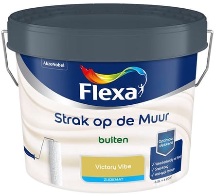 Flexa - Strak Op De Muur Buiten Zijdemat - Victory Vibe - Mengverf - 2,5 L