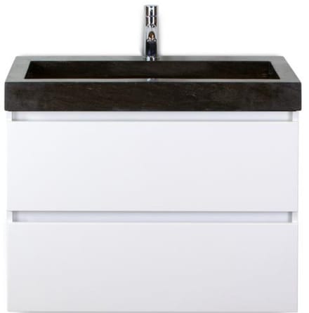 Maxx XL Badmeubelset 80 cm - Wit Hoogglans - Wastafel Lucca 1 Kraangat