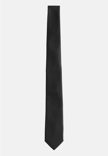 Next - Heren - Skinny - Stropdas met textuur - Zwart