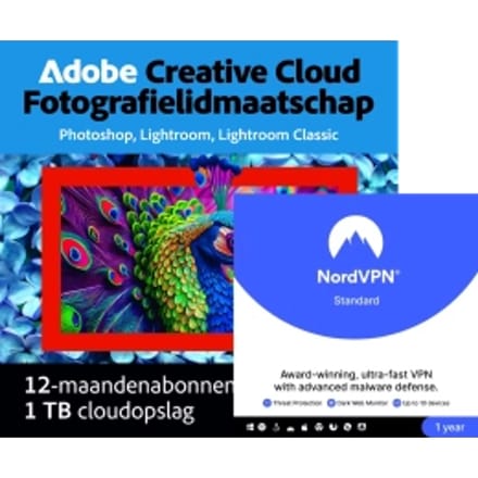 Adobe Photography Plan | 2 Installaties | Jaarlicentie | De nieuwste versie