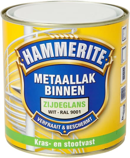 Hammerite - Metaallak Binnen Zijdeglans - Crème - 500 ML