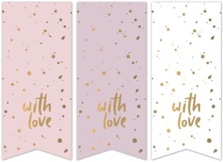 9x Sticker vaantje With Love Summer