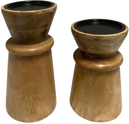Home Society Kandelaar Islo Brown Set van 2