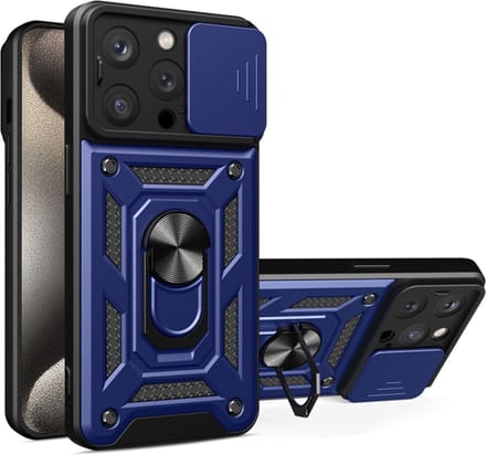 Hoesje geschikt voor Apple iPhone 16 Pro - Techsuit Camshield Back Cover - Blauw