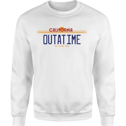 Back To The Future Outatime Plate Sweatshirt - White - S