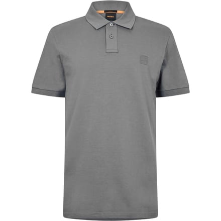 Boss Mannen Passagiers Box Logo Polo Shirt (Grijs)