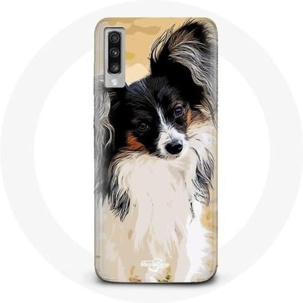 Hoesje voor Samsung Galaxy A70 Continental Miniatuurspaniël Vlinderhondenras