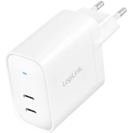 LogiLink PA0282 USB-oplader 20 W 2x USB-C USB PD Wit Binnen USB Power Delivery (USB-PD)