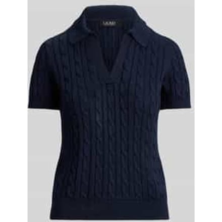 regular fit poloshirt van geweven katoenmix