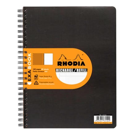 Rhodia ExaBook Refill – A4+ Zwarte rechthoek geruit