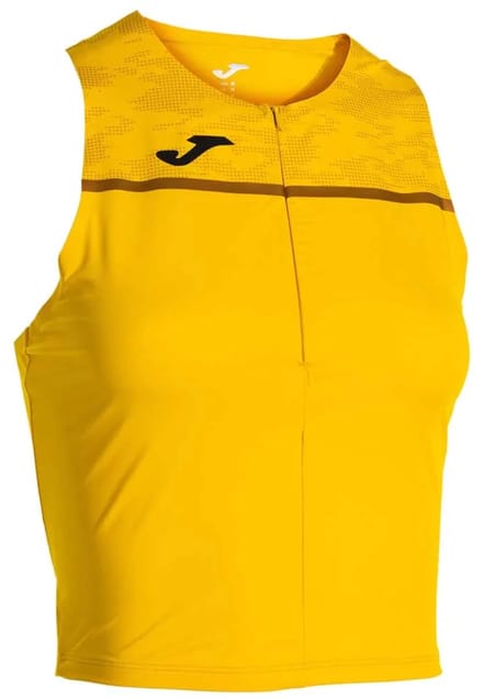 Joma Record Iii Mouwloos T-shirt Geel M Vrouw