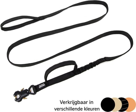 Always Prepared Pro Hondenriem - Elastisch - 240 cm - Zwart